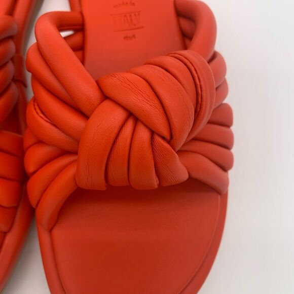 NEW Seychelles Simply The Best Orange Red Slide Sandals Casual - Picture 4 of 9